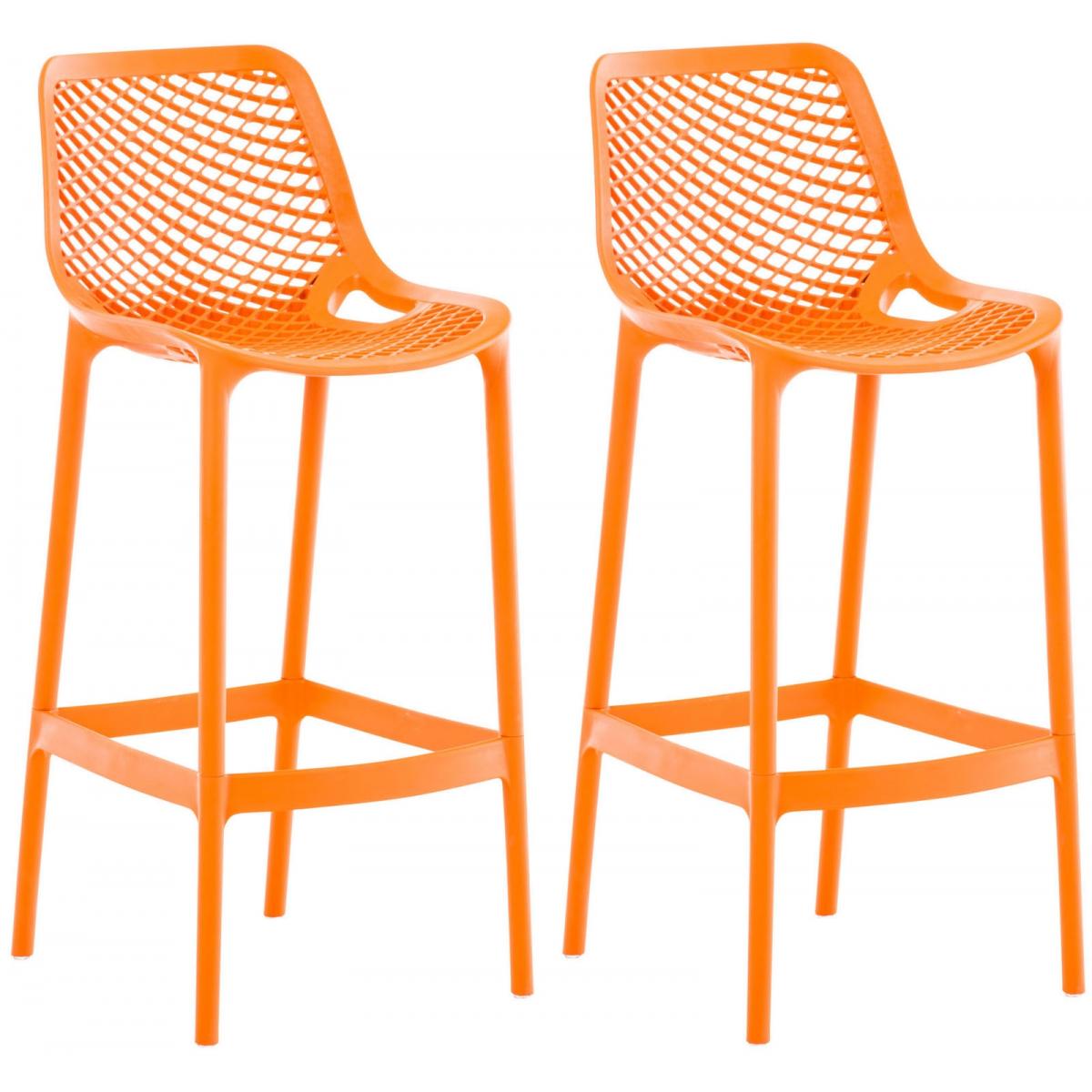 2er Set Barhocker HLO-CP57 ~ orange