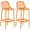 2er Set Barhocker HLO-CP57 ~ orange