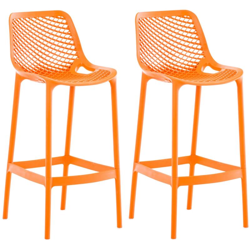 2er Set Barhocker HLO-CP57 ~ orange