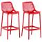 2er Set Barhocker HLO-CP57 ~ rot