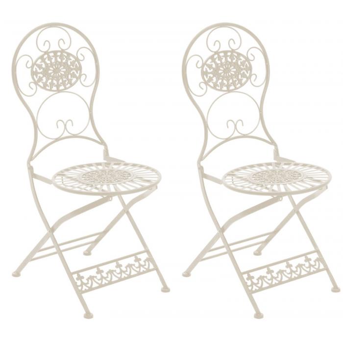 2er Set Stühle HLO-CP25 ~ antik-creme