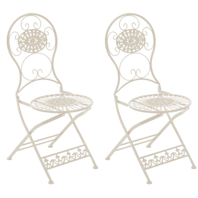 2er Set Stühle HLO-CP25 ~ antik-creme