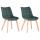 2er Set Esszimmersthle HLO-CP17 Samt ~ grn