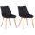 2er Set Esszimmerstühle HLO-CP17 Samt ~ schwarz 2er Set Esszimmerstühle HLO-CP17 Samt ~ schwarz