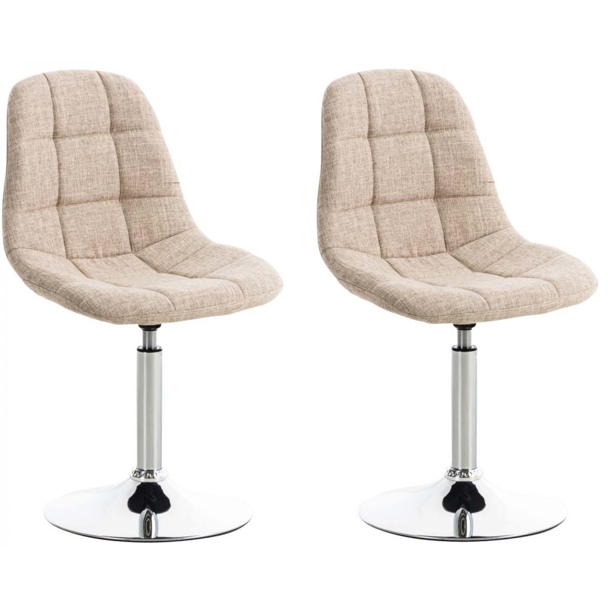2er Set Sthle HLO-CP28 Stoff ~ creme