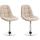2er Set Sthle HLO-CP28 Stoff ~ creme