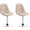 2er Set Sthle HLO-CP28 Stoff ~ creme