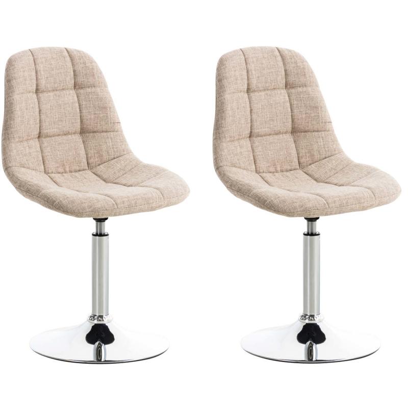 2er Set Sthle HLO-CP28 Stoff ~ creme