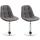 2er Set Sthle HLO-CP28 Stoff ~ hellgrau
