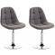 2er Set Sthle HLO-CP28 Stoff ~ hellgrau
