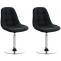 2er Set Sthle HLO-CP28 Stoff ~ schwarz
