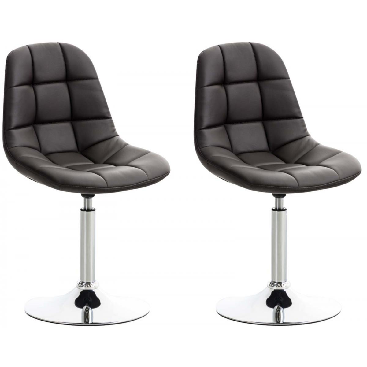 2er Set Sthle HLO-CP8 Kunstleder ~ braun