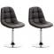 2er Set Sthle HLO-CP8 Kunstleder ~ braun