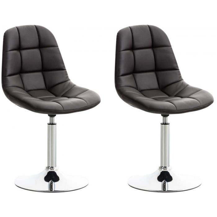 2er Set Sthle HLO-CP8 Kunstleder ~ braun