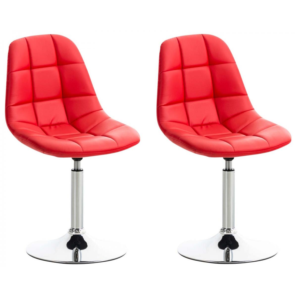 2er Set Sthle HLO-CP8 Kunstleder ~ rot