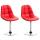 2er Set Sthle HLO-CP8 Kunstleder ~ rot