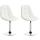 2er Set Sthle HLO-CP8 Kunstleder ~ wei