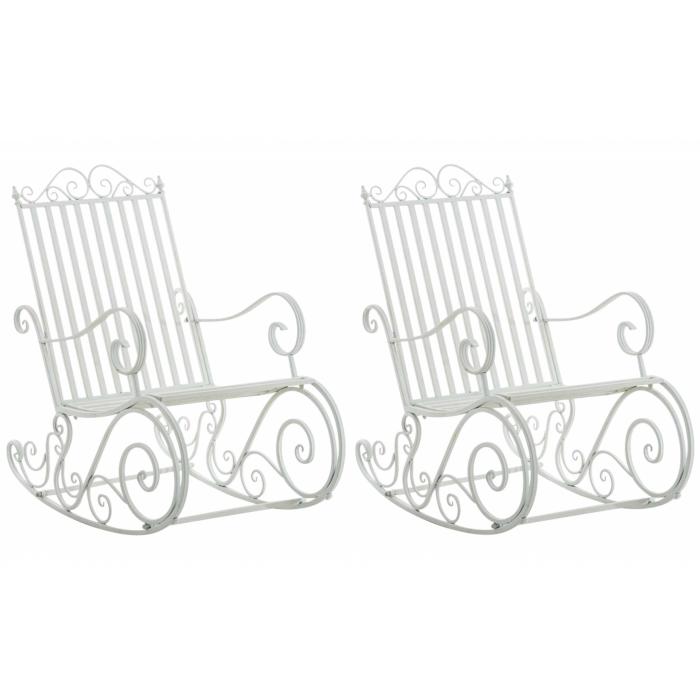 2er Set Schaukelsthle HLO-CP35 ~ wei