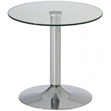 Beistelltisch CP572, Telefontisch Loungetisch, Glasplatte, =50cm