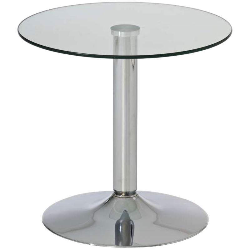 Beistelltisch CP572, Telefontisch Loungetisch, Glasplatte, =50cm