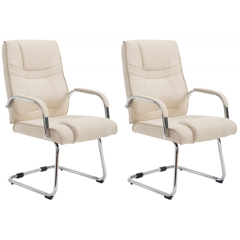 2er Set Sthle HLO-CP11 Stoff ~ creme