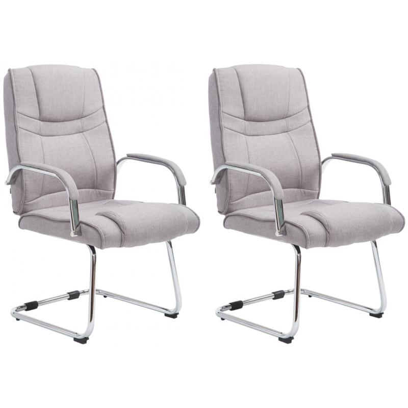 2er Set Sthle HLO-CP11 Stoff ~ grau