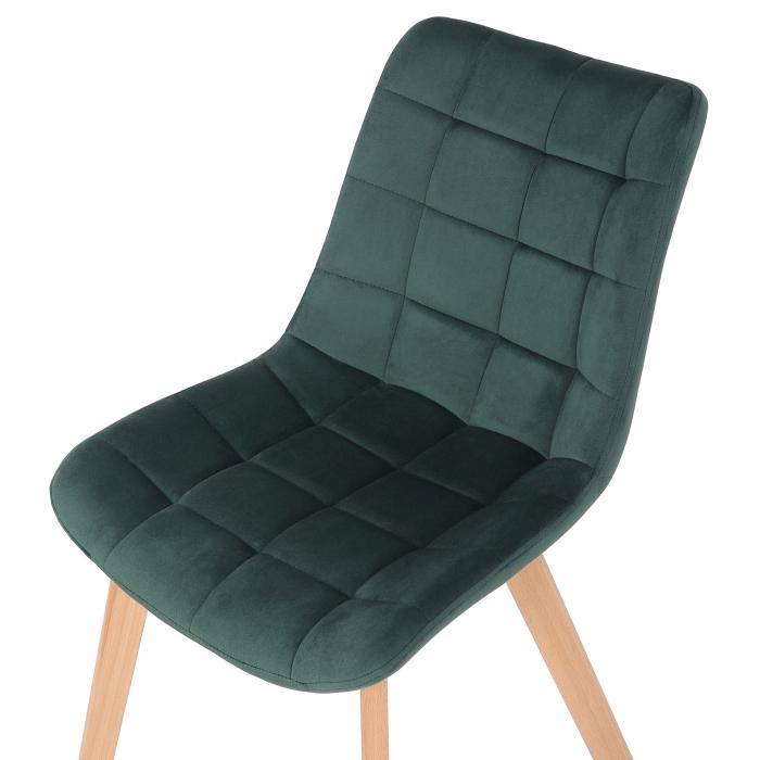2er Set Esszimmersthle HLO-CP17 Samt ~ grn