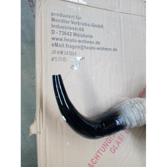 B-Ware (Spitze vom Horn abgebrochen SK1) | Deko Schädel 45cm HWC-T454, Polyresin Stier Trophäe In-/Outdoor ~ naturfarben