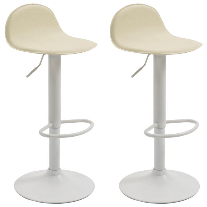 2er Set Barhocker HLO-CP27 V2 wei ~ creme