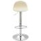 2er Set Barhocker HLO-CP27 V2 Chrom ~ creme