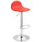 2er Set Barhocker HLO-CP27 V2 Chrom ~ rot