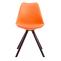 4er Set Sthle HLO-CP8 Kunstleder Rund cappuccino ~ orange