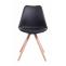 4er Set Sthle HLO-CP8 Kunstleder Rund natura ~ schwarz