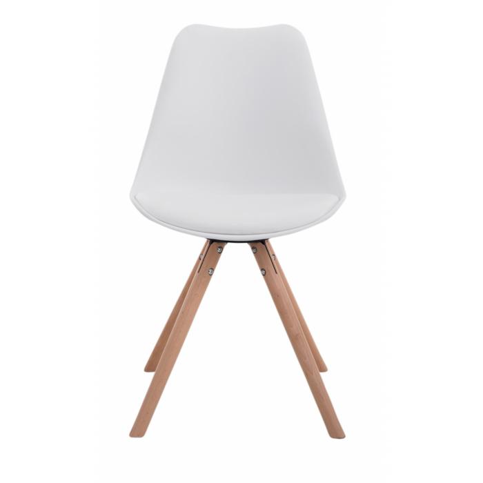 4er Set Sthle HLO-CP8 Kunstleder Rund natura ~ wei