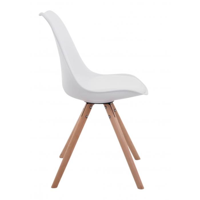 4er Set Sthle HLO-CP8 Kunstleder Rund natura ~ wei