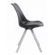 4er Set Sthle HLO-CP8 Kunstleder Rund wei ~ schwarz
