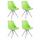 4er Set Sthle HLO-CP8 Kunstleder Rund wei ~ grn