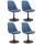 4er Set Sthle HLO-CP51 Stoff ~ blau