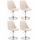 4er Set Sthle HLO-CP52 Stoff ~ creme