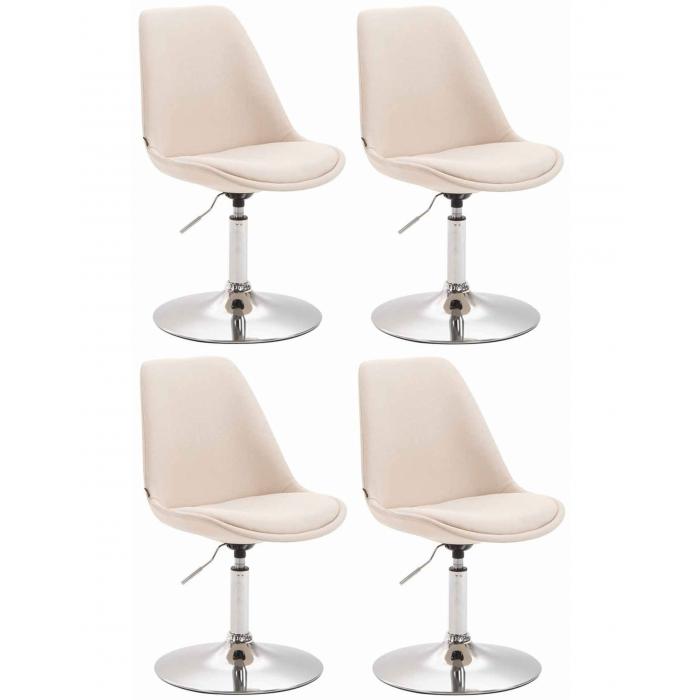 4er Set Sthle HLO-CP52 Stoff ~ creme