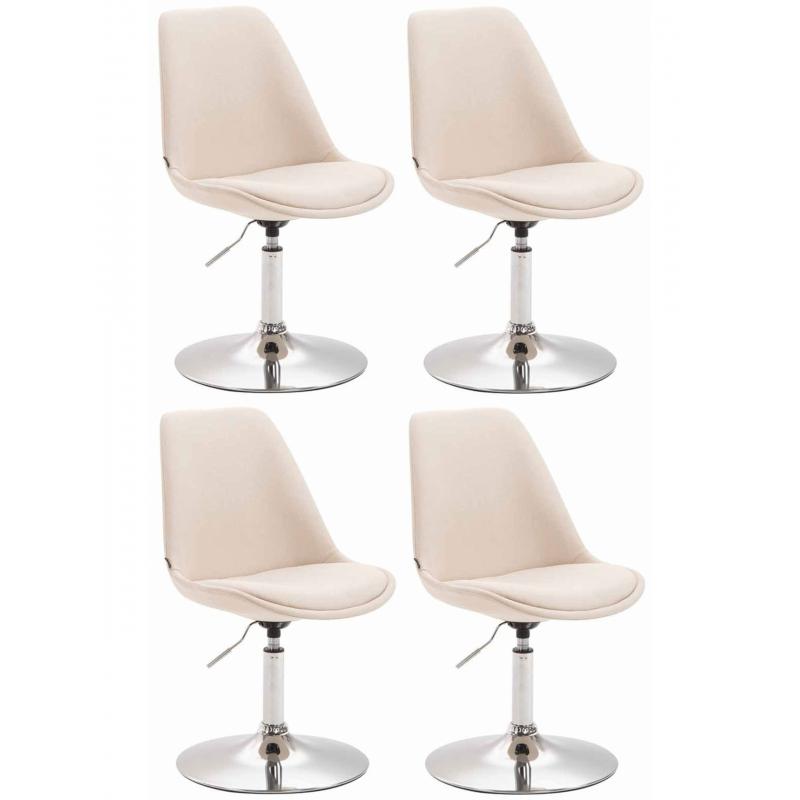 4er Set Sthle HLO-CP52 Stoff ~ creme