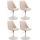 4er Set Sthle HLO-CP53 Stoff ~ creme