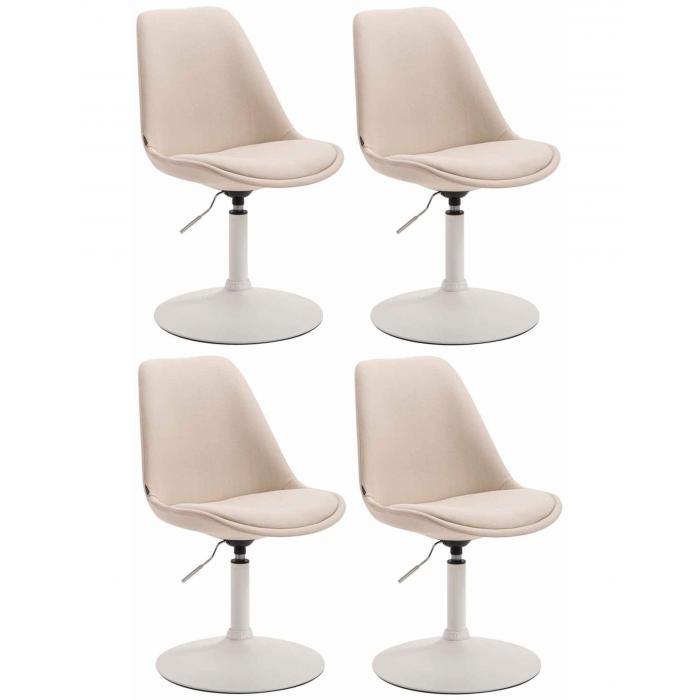 4er Set Sthle HLO-CP53 Stoff ~ creme