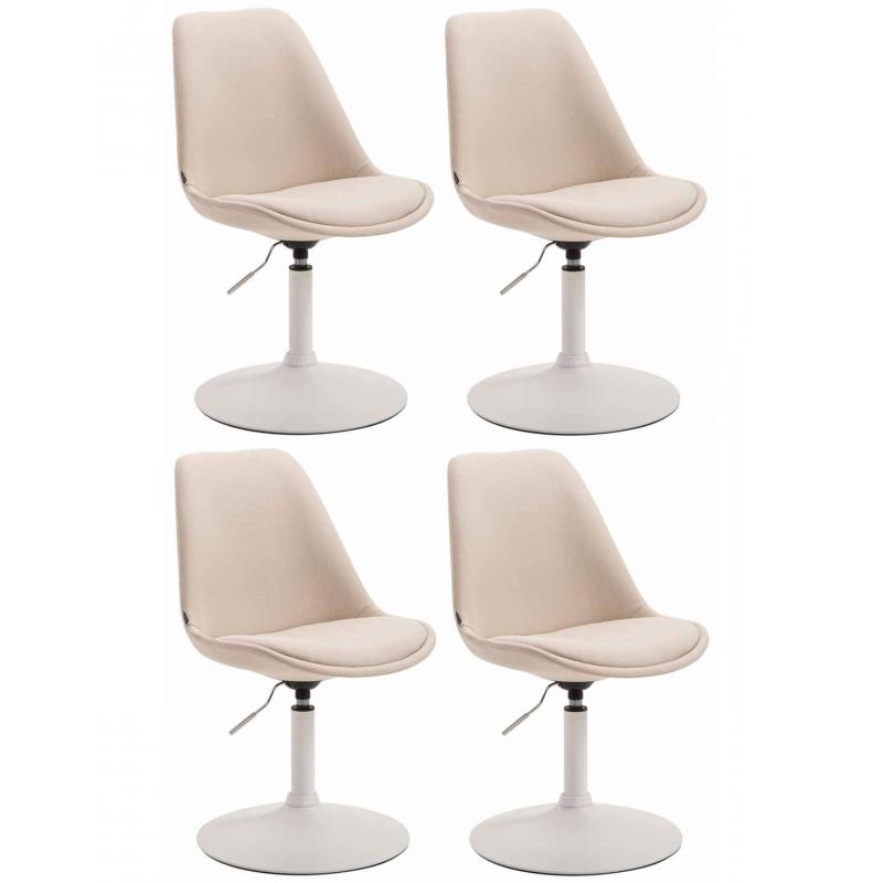 4er Set Sthle HLO-CP53 Stoff ~ creme