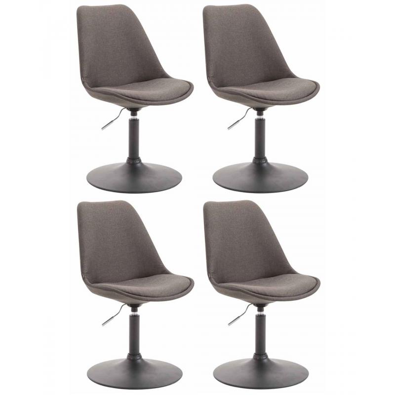 4er Set Sthle HLO-CP51 Stoff ~ dunkelgrau
