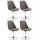 4er Set Sthle HLO-CP52 Stoff ~ dunkelgrau