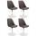 4er Set Sthle HLO-CP53 Stoff ~ dunkelgrau