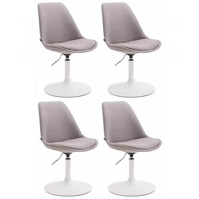 4er Set Sthle HLO-CP53 Stoff ~ grau