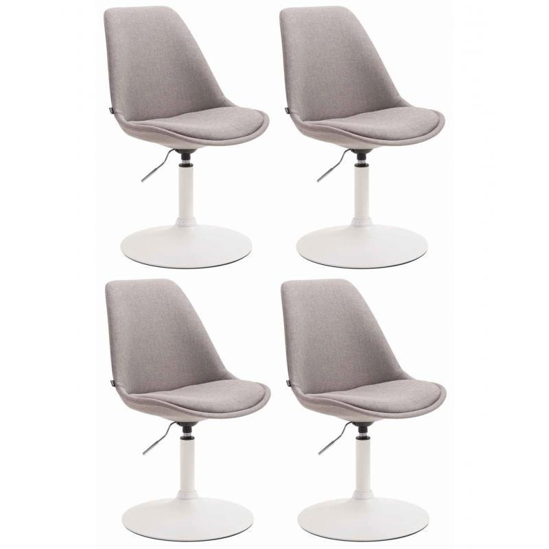 4er Set Sthle HLO-CP53 Stoff ~ grau