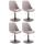 4er Set Sthle HLO-CP51 Stoff ~ grau